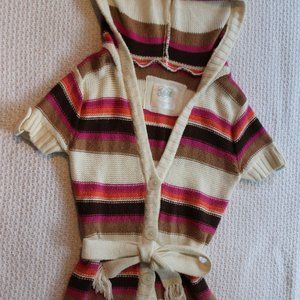 Justice Girls Stripe Hooded Cardigan Sweater sz. 10